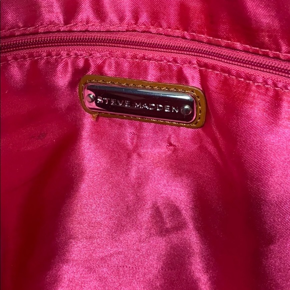 Steve Madden Basket Weave Brown Hobo Tote P8 - Picture 5 of 8